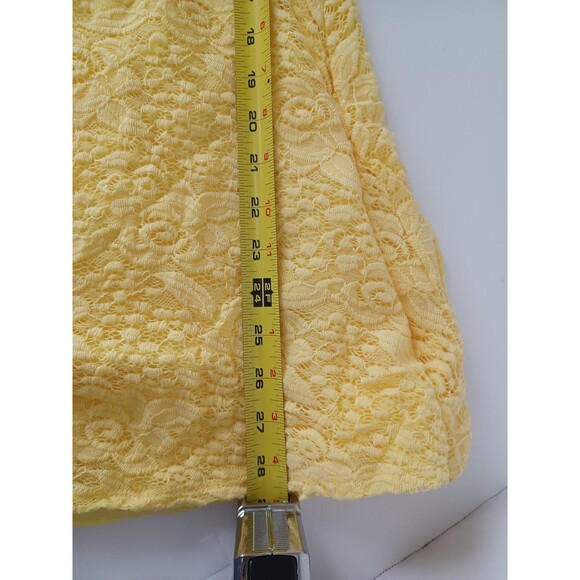 City Triangles Juniors XS Yellow Lace Dress - Picture 6 of 7